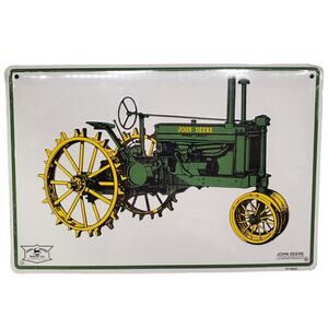 Vintage John Deere Tractor Metal Sign Vintage Tractor Moline Illinois 18 Inch